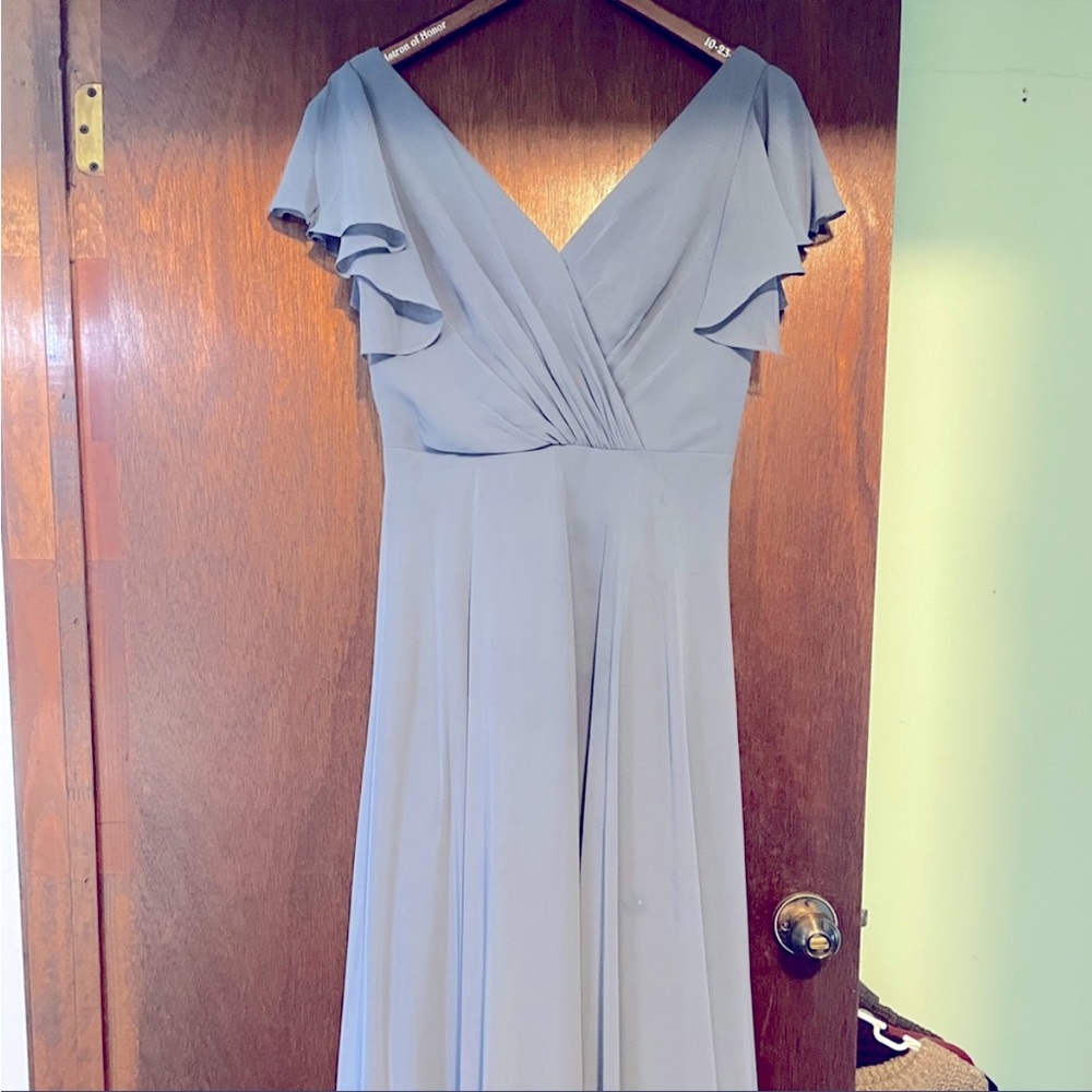 Steel Blue David’s Bridal Dress